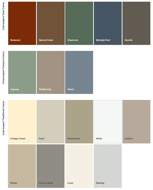 Haven Insulated Siding Color Options